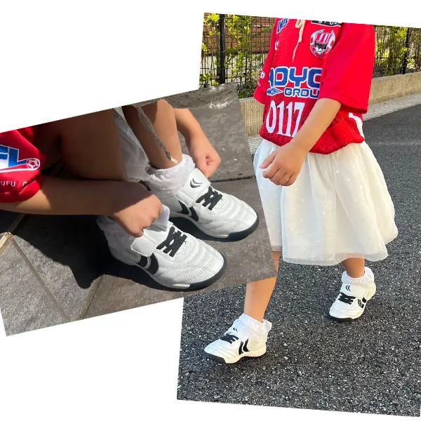 子どもが歩いている